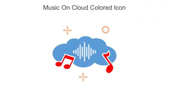 Music On Cloud Colored Icon In Powerpoint Pptx Png And Editable Eps Format