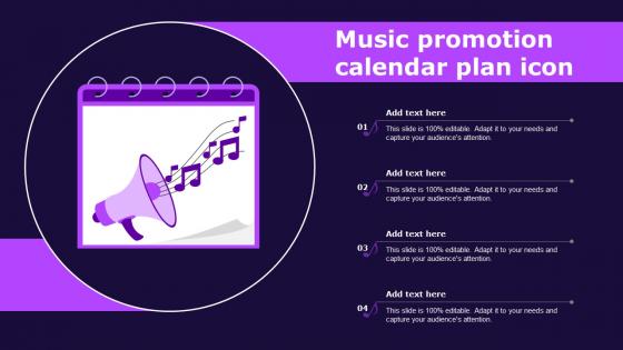 Music Promotion Calendar Plan Icon