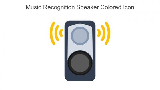 Music Recognition Speaker Colored Icon In Powerpoint Pptx Png And Editable Eps Format