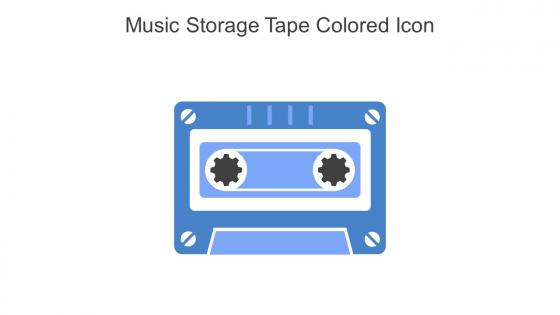 Music Storage Tape Colored Icon In Powerpoint Pptx Png And Editable Eps Format