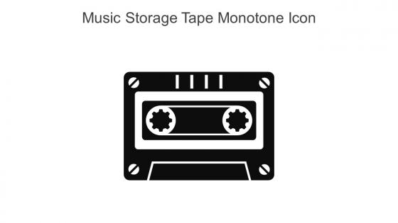Music Storage Tape Monotone Icon In Powerpoint Pptx Png And Editable Eps Format