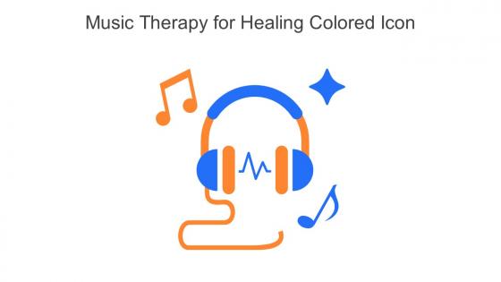 Music Therapy For Healing Colored Icon In Powerpoint Pptx Png And Editable Eps Format