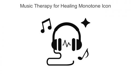 Music Therapy For Healing Monotone Icon In Powerpoint Pptx Png And Editable Eps Format