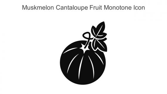 Muskmelon Cantaloupe Fruit Monotone Icon In Powerpoint Pptx Png And Editable Eps Format