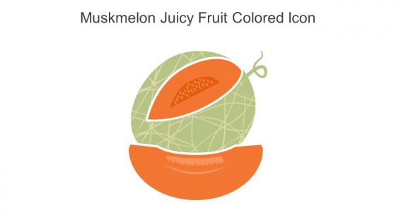 Muskmelon Juicy Fruit Colored Icon In Powerpoint Pptx Png And Editable Eps Format