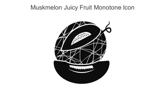 Muskmelon Juicy Fruit Monotone Icon In Powerpoint Pptx Png And Editable Eps Format