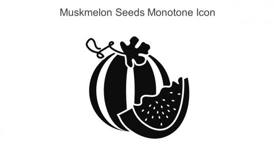 Muskmelon Seeds Monotone Icon In Powerpoint Pptx Png And Editable Eps Format