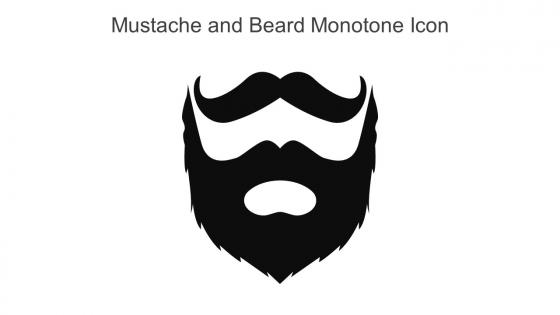 Mustache And Beard Monotone Icon In Powerpoint Pptx Png And Editable Eps Format