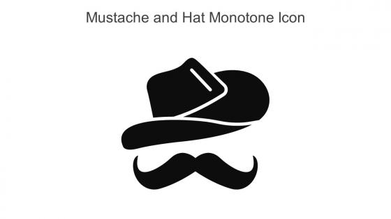 Mustache And Hat Monotone Icon In Powerpoint Pptx Png And Editable Eps Format