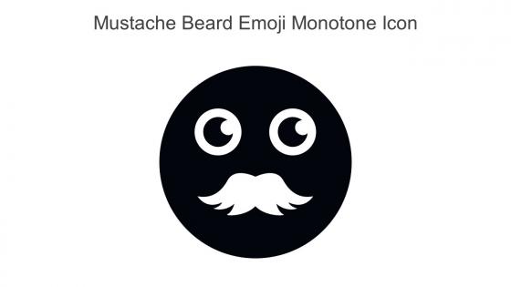 Mustache Beard Emoji Monotone Icon In Powerpoint Pptx Png And Editable Eps Format