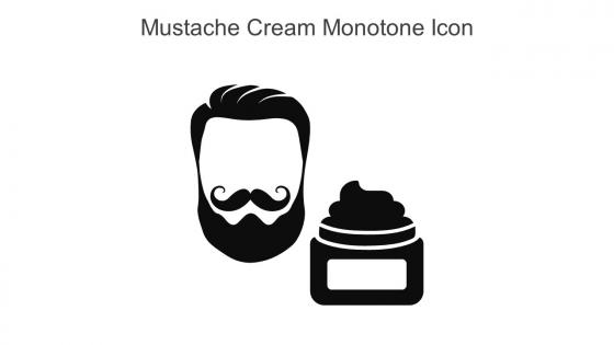 Mustache Cream Monotone Icon In Powerpoint Pptx Png And Editable Eps Format