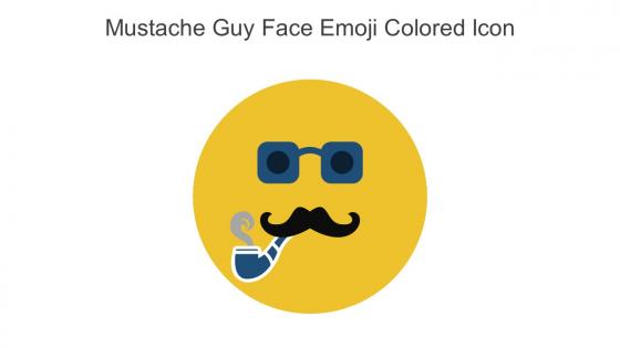 Mustache Guy Face Emoji Colored Icon In Powerpoint Pptx Png And Editable Eps Format