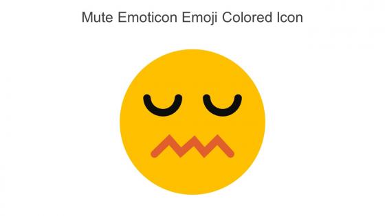Mute Emoticon Emoji Colored Icon In Powerpoint Pptx Png And Editable Eps Format