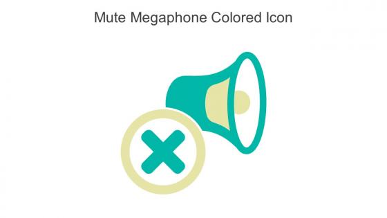 Mute Megaphone Colored Icon In Powerpoint Pptx Png And Editable Eps Format