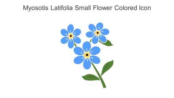 Myosotis Latifolia Small Flower Colored Icon In Powerpoint Pptx Png And Editable Eps Format