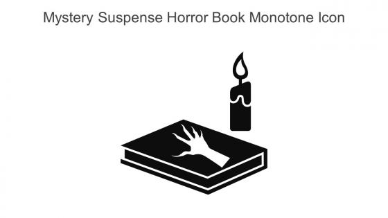 Mystery Suspense Horror Book Monotone Icon In Powerpoint Pptx Png And Editable Eps Format