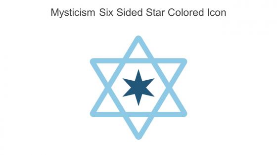 Mysticism Six Sided Star Colored Icon In Powerpoint Pptx Png And Editable Eps Format