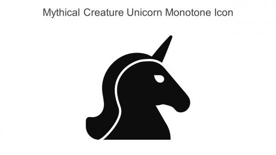 Mythical Creature Unicorn Monotone Icon In Powerpoint Pptx Png And Editable Eps Format