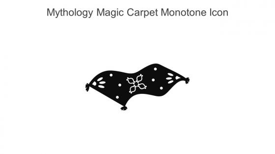 Mythology Magic Carpet Monotone Icon In Powerpoint Pptx Png And Editable Eps Format