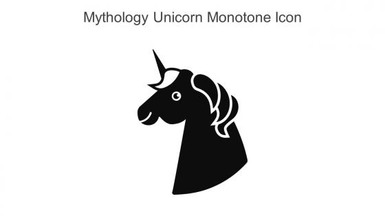 Mythology Unicorn Monotone Icon In Powerpoint Pptx Png And Editable Eps Format