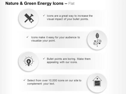 Nail saw green energy production power house ppt icons graphics