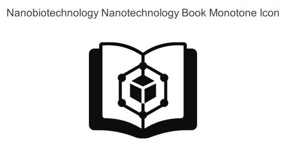 Nanobiotechnology Nanotechnology Book Monotone Icon In Powerpoint Pptx Png And Editable Eps Format