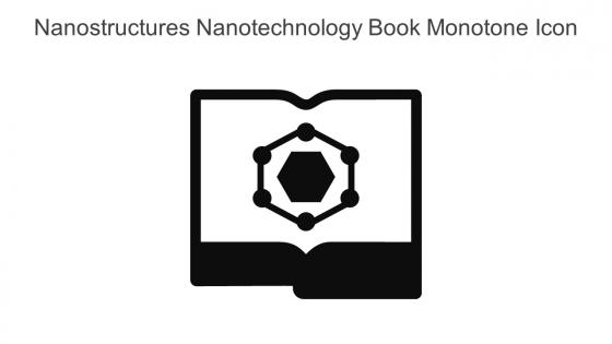 Nanostructures Nanotechnology Book Monotone Icon In Powerpoint Pptx Png And Editable Eps Format
