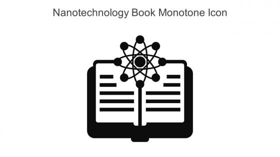 Nanotechnology Book Monotone Icon In Powerpoint Pptx Png And Editable Eps Format