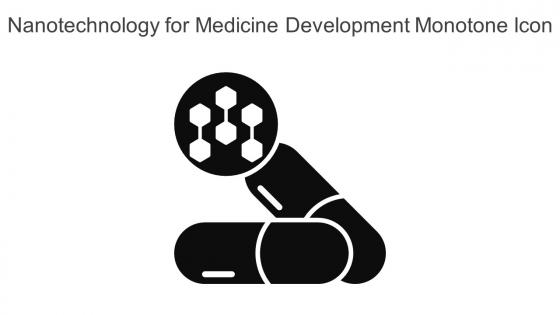 Nanotechnology For Medicine Development Monotone Icon In Powerpoint Pptx Png And Editable Eps Format