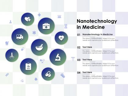 Nanotechnology in medicine ppt powerpoint presentation inspiration objects