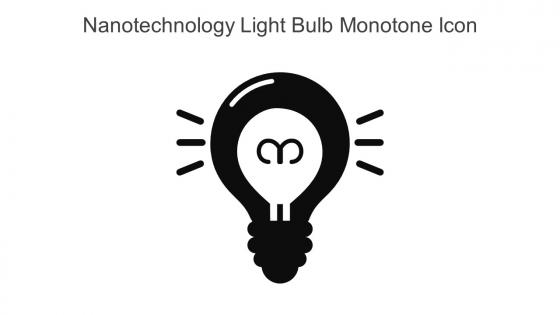 Nanotechnology Light Bulb Monotone Icon In Powerpoint Pptx Png And Editable Eps Format