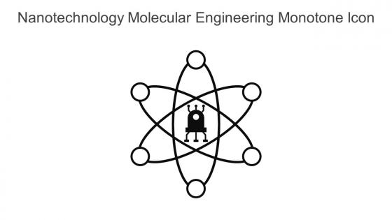 Nanotechnology Molecular Engineering Monotone Icon In Powerpoint Pptx Png And Editable Eps Format