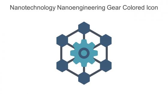 Nanotechnology Nanoengineering Gear Colored Icon In Powerpoint Pptx Png And Editable Eps Format