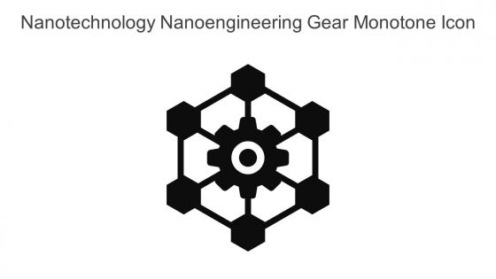 Nanotechnology Nanoengineering Gear Monotone Icon In Powerpoint Pptx Png And Editable Eps Format