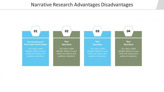 Narrative research advantages disadvantages ppt powerpoint presentation cpb