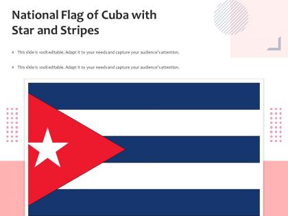 National flag of cuba with star and stripes