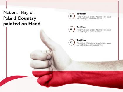 National flag of poland country painted on hand