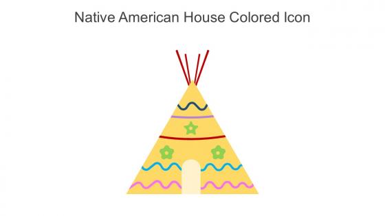 Native American House Colored Icon In Powerpoint Pptx Png And Editable Eps Format