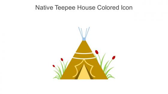 Native Teepee House Colored Icon In Powerpoint Pptx Png And Editable Eps Format