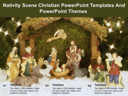 Nativity scene christian powerpoint templates and powerpoint themes