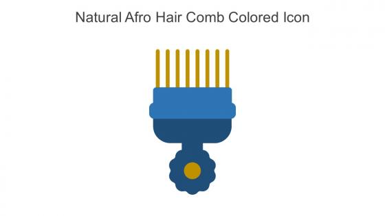 Natural Afro Hair Comb Colored Icon In Powerpoint Pptx Png And Editable Eps Format
