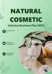 Natural Cosmetic Industry Business Plan A4 Pdf Word Document