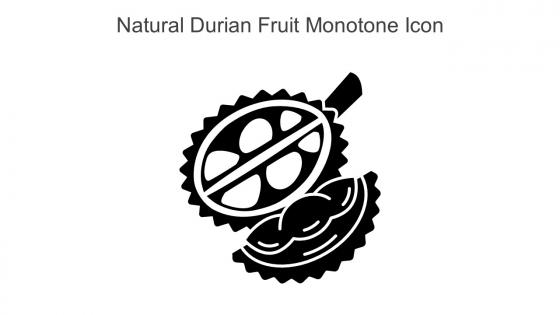 Natural Durian Fruit Monotone Icon In Powerpoint Pptx Png And Editable Eps Format