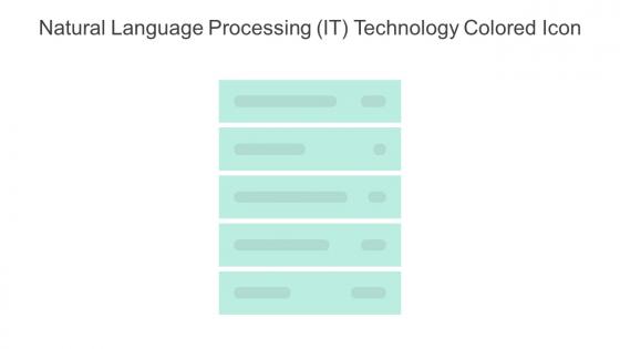 Natural Language Processing IT Technology Colored Icon In Powerpoint Pptx Png And Editable Eps Format