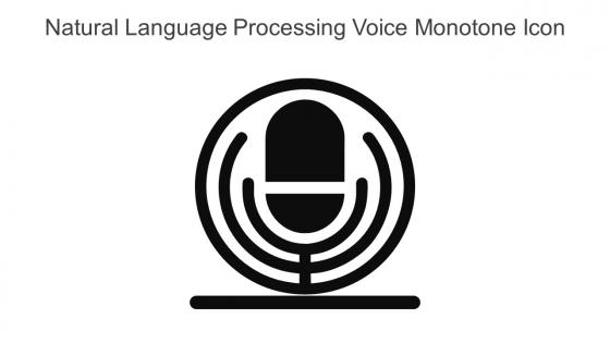Natural Language Processing Voice Monotone Icon In Powerpoint Pptx Png And Editable Eps Format