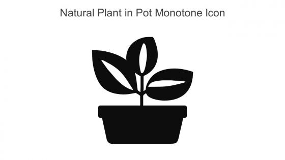 Natural Plant In Pot Monotone Icon In Powerpoint Pptx Png And Editable Eps Format
