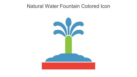 Natural Water Fountain Colored Icon In Powerpoint Pptx Png And Editable Eps Format