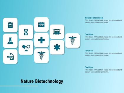 Nature biotechnology ppt powerpoint presentation outline deck
