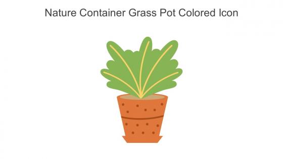 Nature Container Grass Pot Colored Icon In Powerpoint Pptx Png And Editable Eps Format