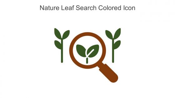 Nature Leaf Search Colored Icon In Powerpoint Pptx Png And Editable Eps Format